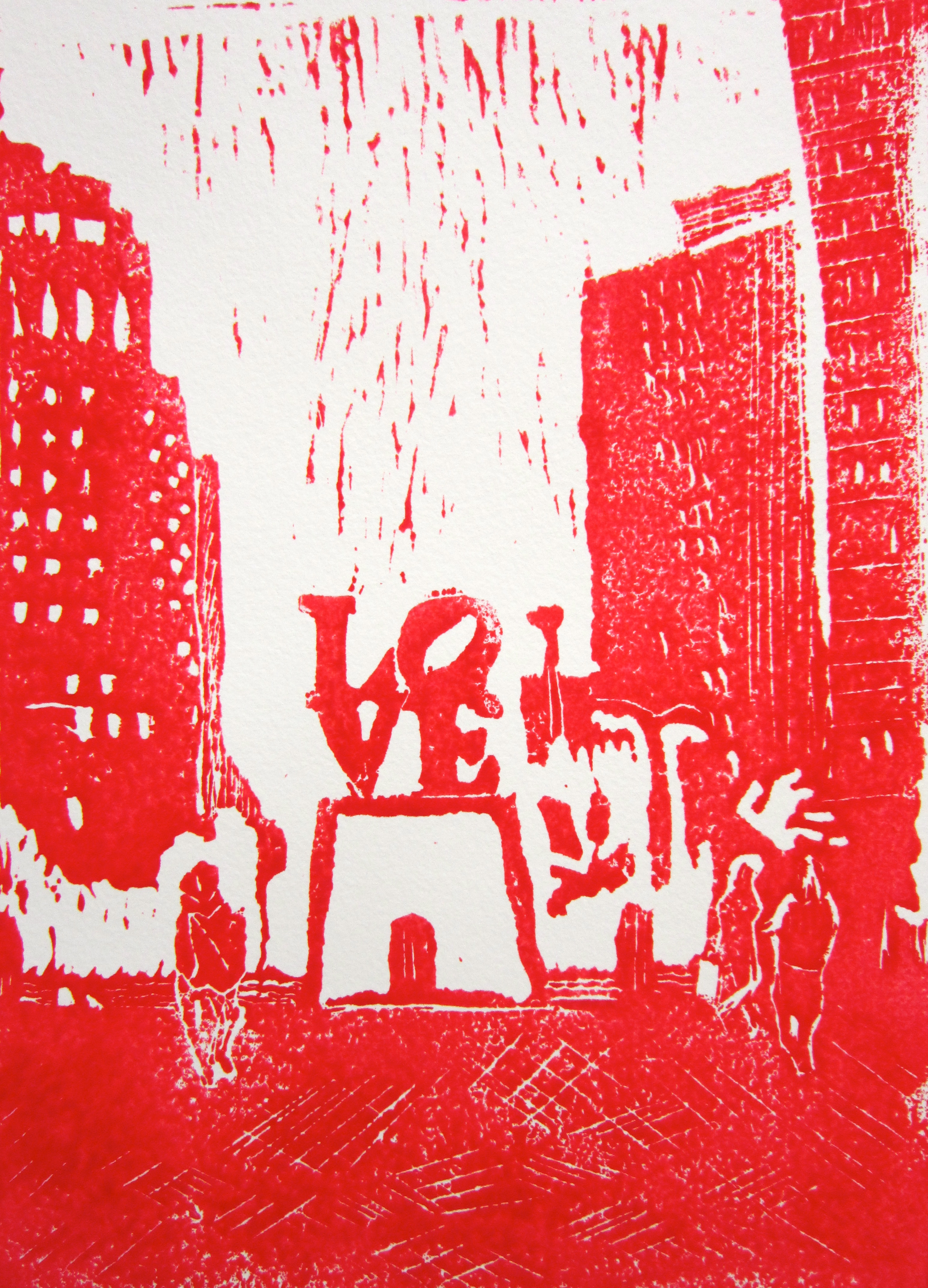 Love Park In Red