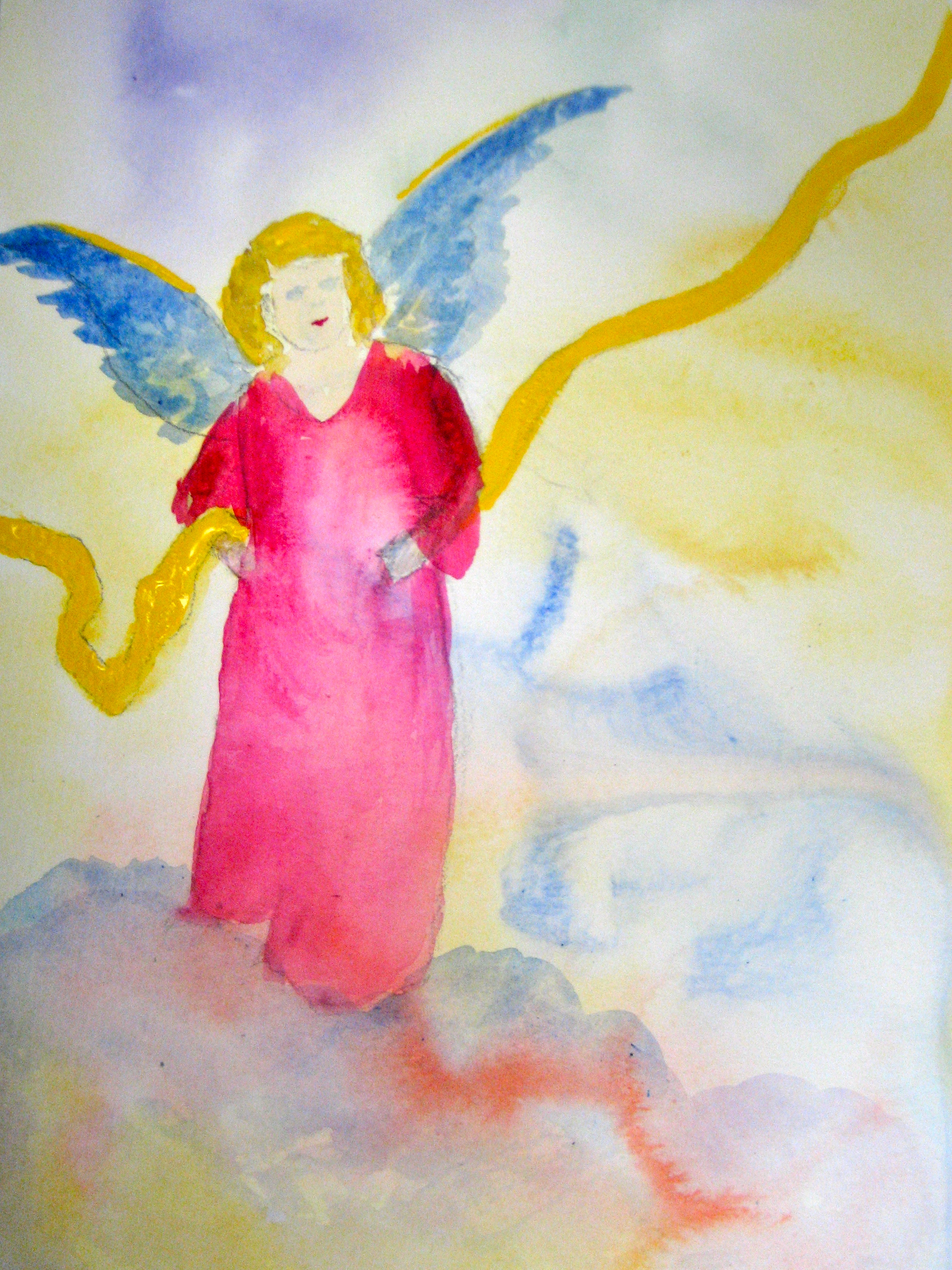 Guardian Angel-original watercolor