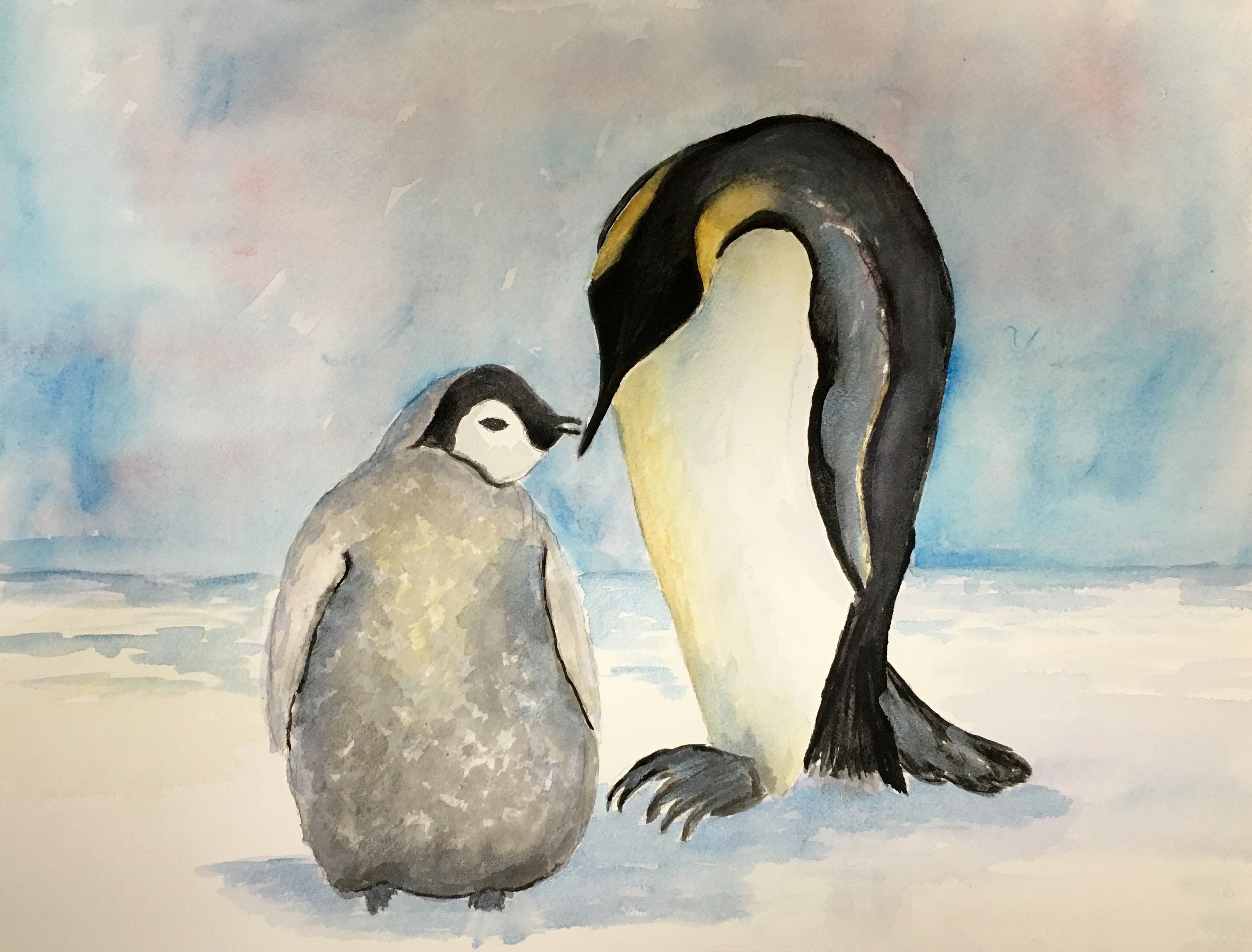 Penquins Watercolor