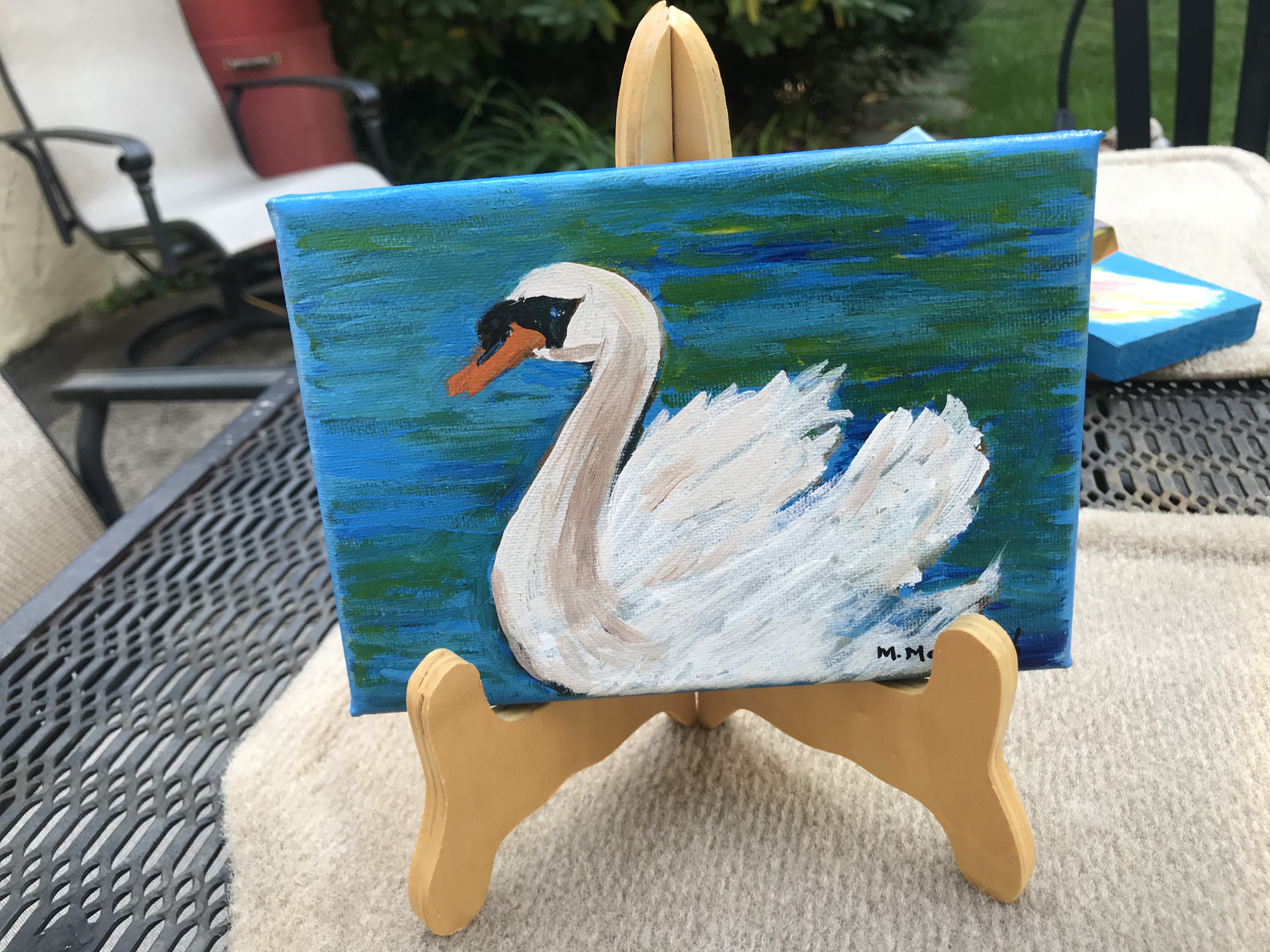 Mini Swan Painting