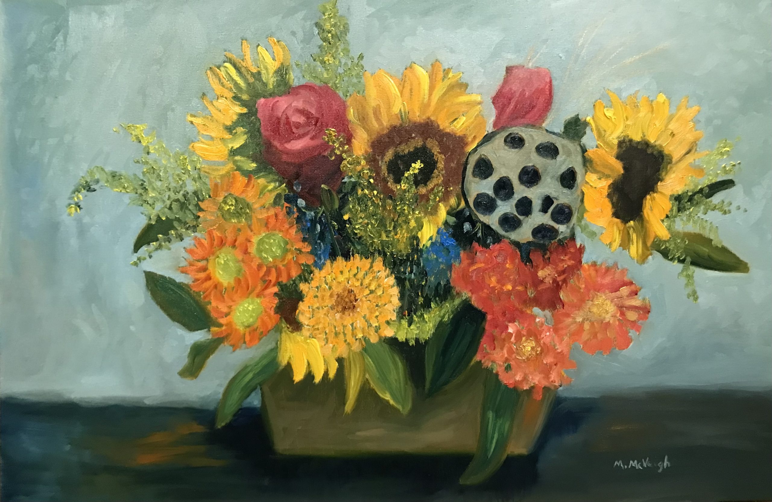 Sunny Bouquet Oil Painting