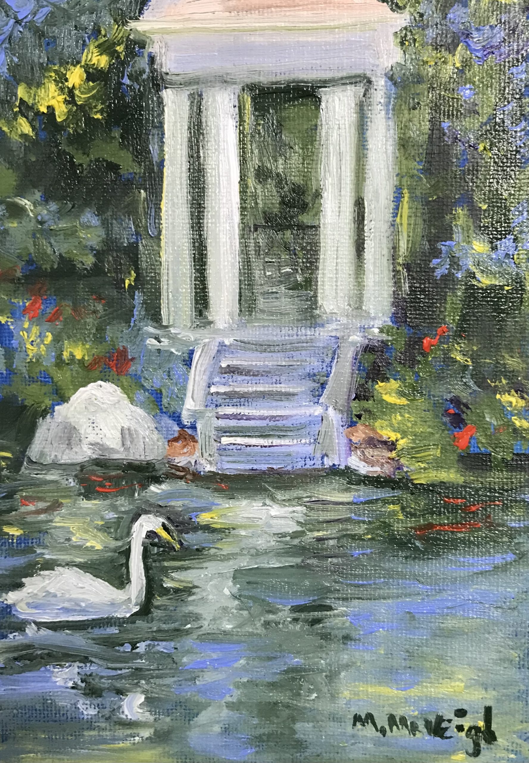 Swan At Morris Arboretum, Mini art